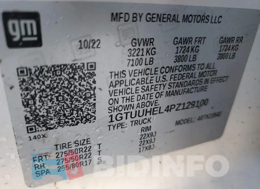 1GTUUHEL4PZ129100 Photo# 12