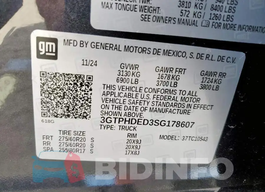3GTPHDED3SG178607 Photo# 12