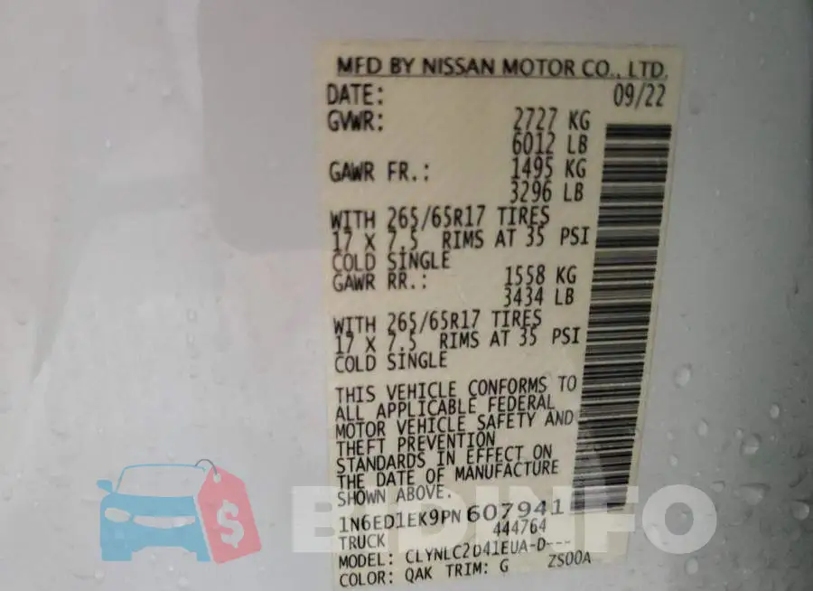 1N6ED1EK9PN607941 Photo# 12