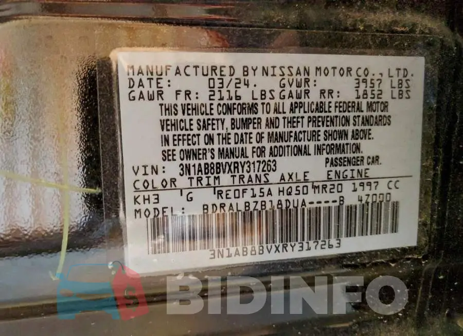 3N1AB8BVXRY317263 Photo# 12