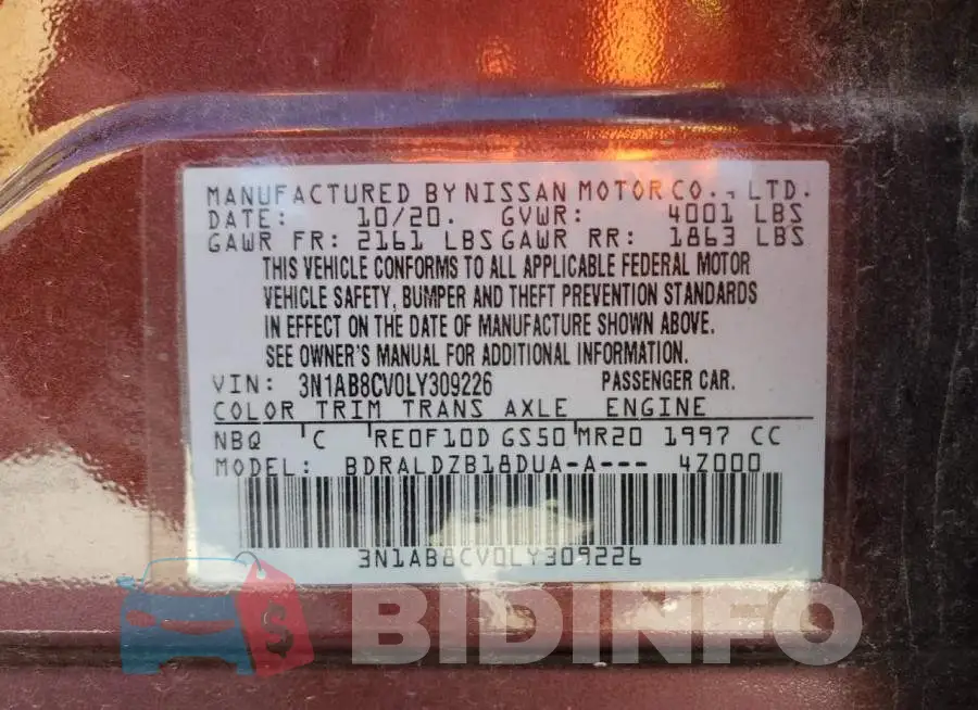 3N1AB8CV0LY309226 Photo# 12