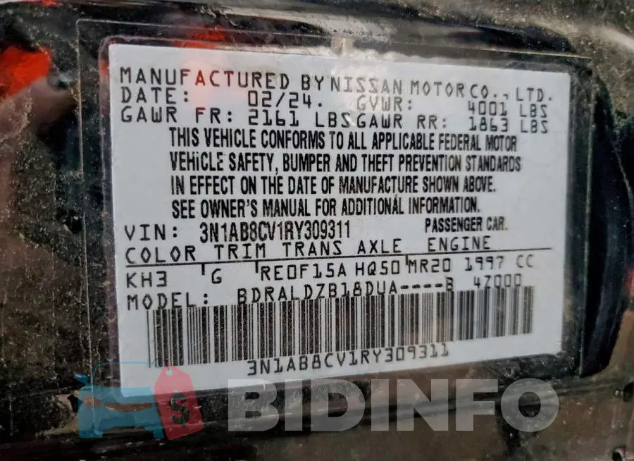 3N1AB8CV1RY309311 Photo# 13