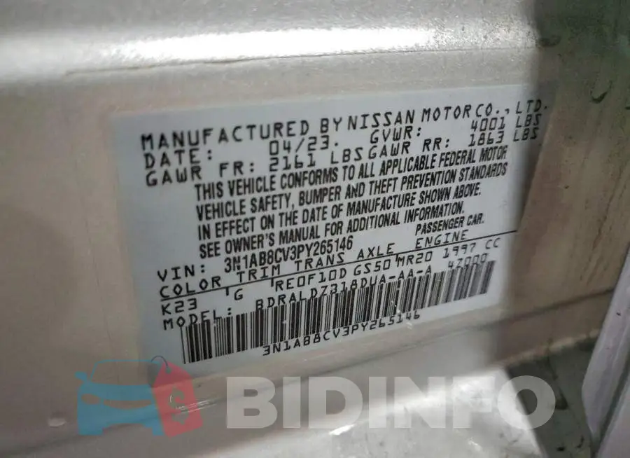 3N1AB8CV3PY265146 Photo# 13