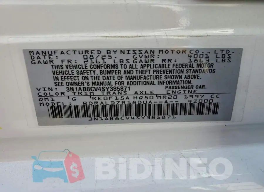 3N1AB8CV4SY385871 Photo# 12