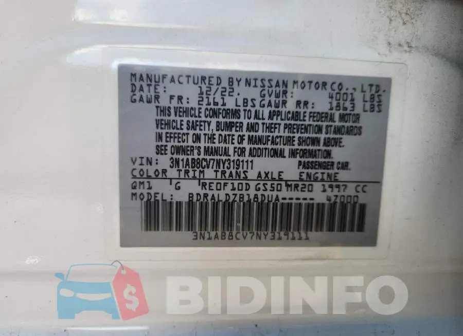 3N1AB8CV7NY319111 Photo# 12