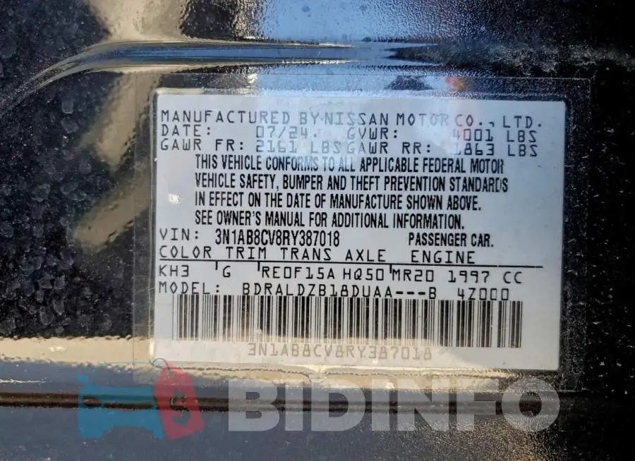 3N1AB8CV8RY387018 Photo# 12