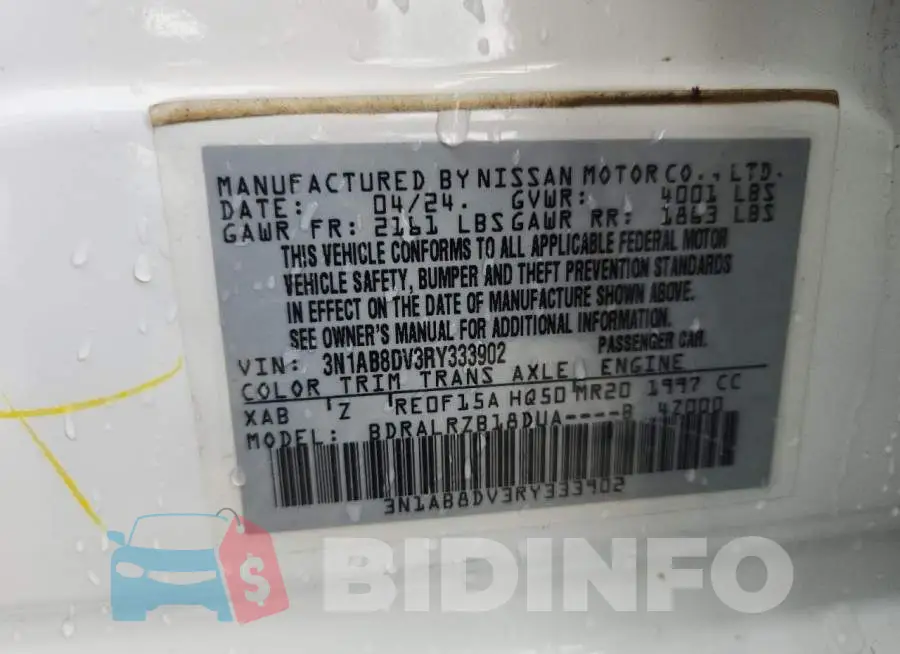3N1AB8DV3RY333902 Photo# 13