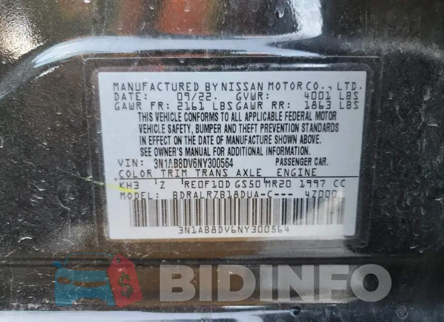 3N1AB8DV6NY300564 Photo# 12