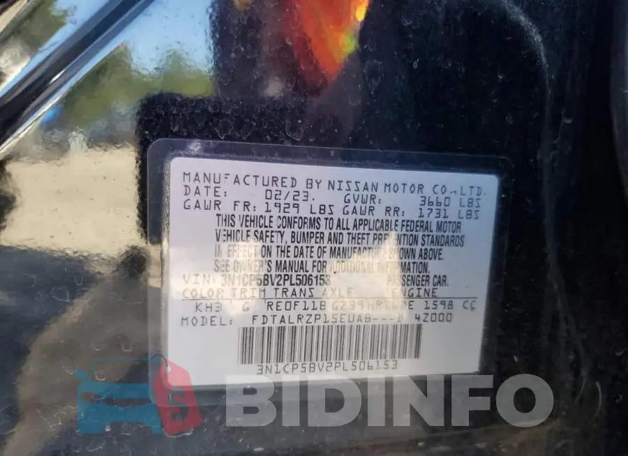 3N1CP5BV2PL506153 Photo# 13