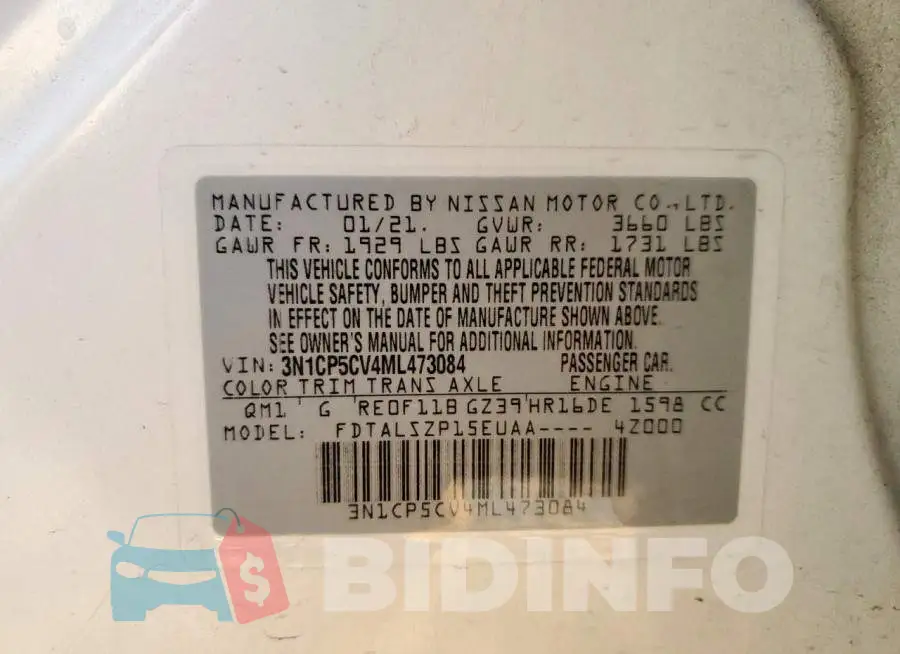3N1CP5CV4ML473084 Photo# 13