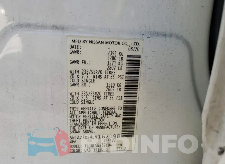 5N1AZ2DS4LN162198 Photo# 13