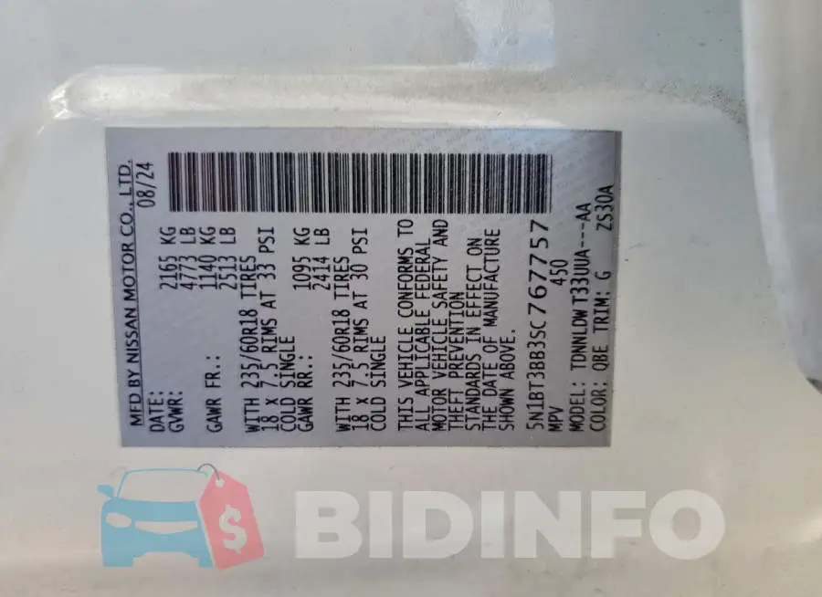 5N1BT3BB3SC767757 Photo# 14
