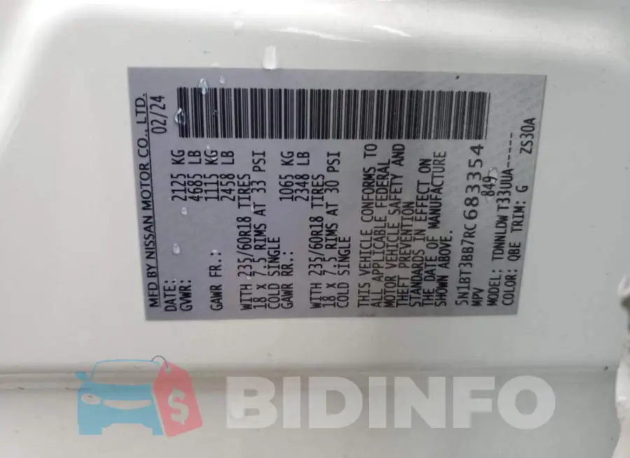 5N1BT3BB7RC683354 Photo# 13