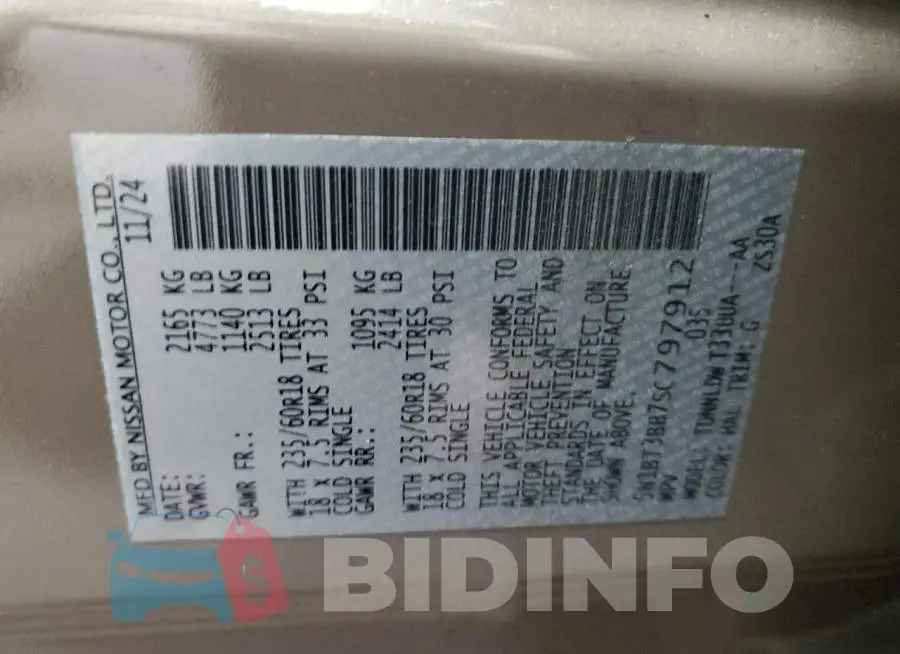 5N1BT3BB7SC797912 Photo# 14