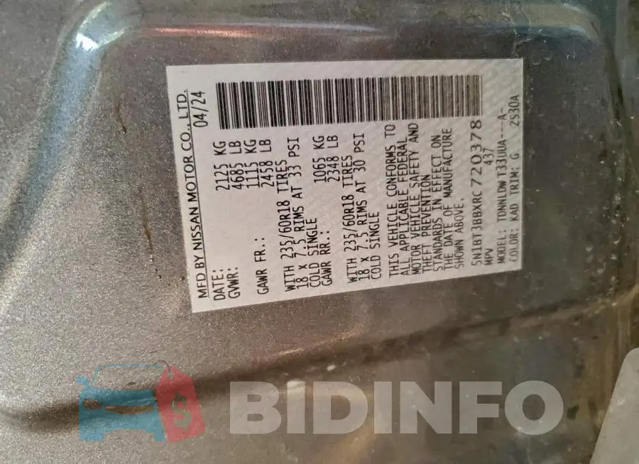 5N1BT3BBXRC720378 Photo# 14