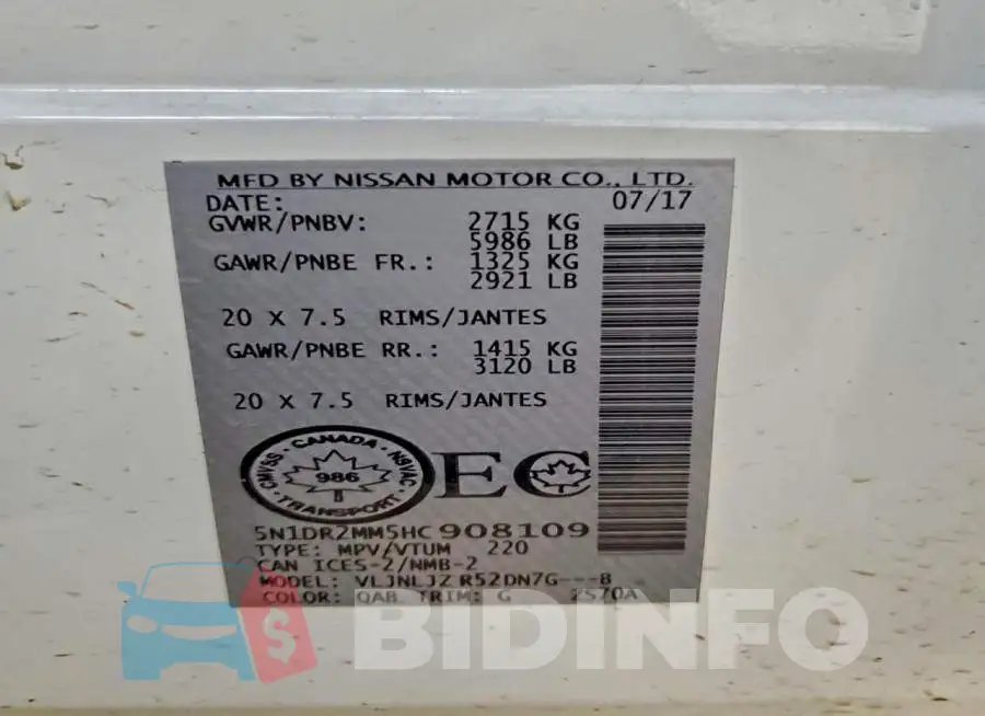 5N1DR2MM5HC908109 Photo# 14