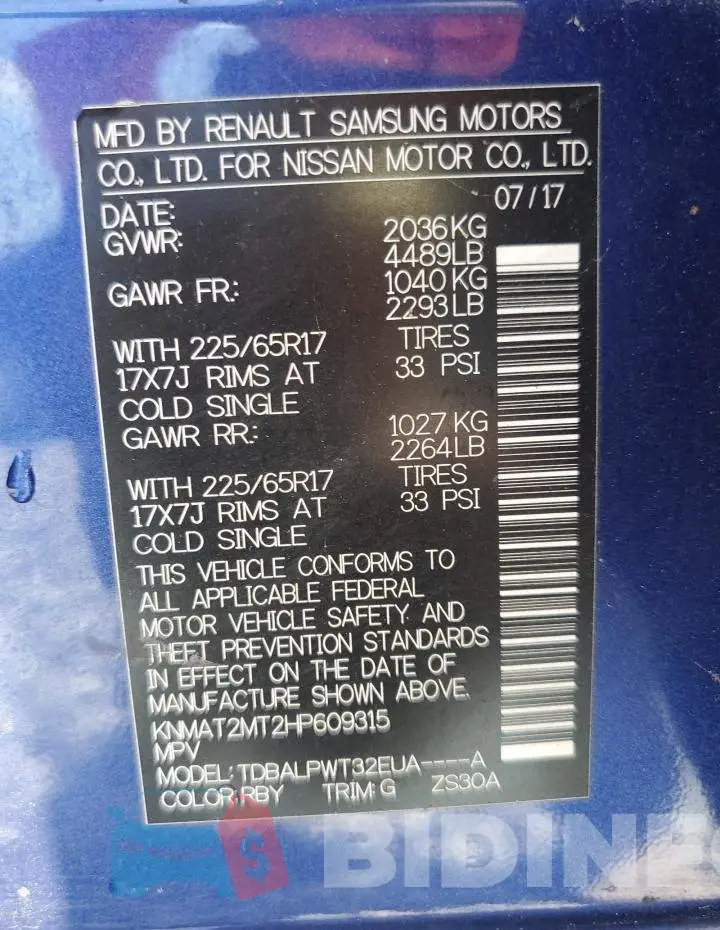 KNMAT2MT2HP609315 Photo# 14