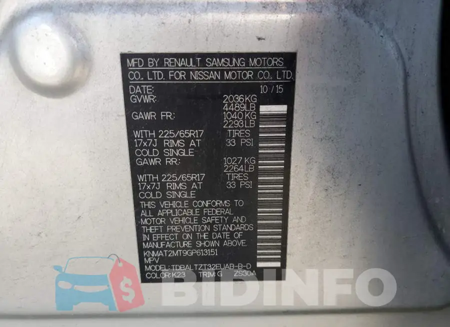 KNMAT2MT9GP613151 Photo# 13