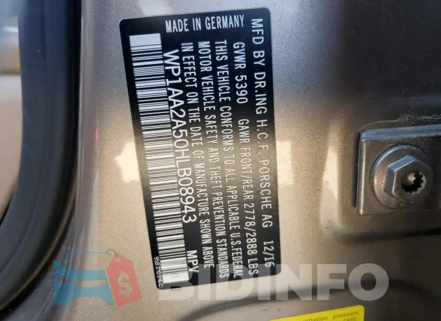 WP1AA2A50HLB08943 Photo# 13
