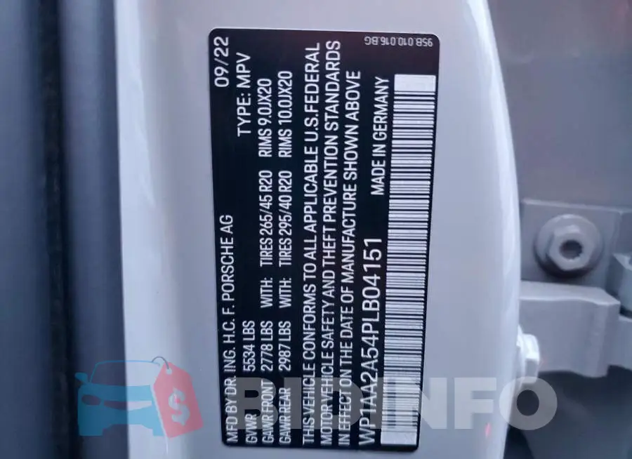 WP1AA2A54PLB04151 Photo# 14