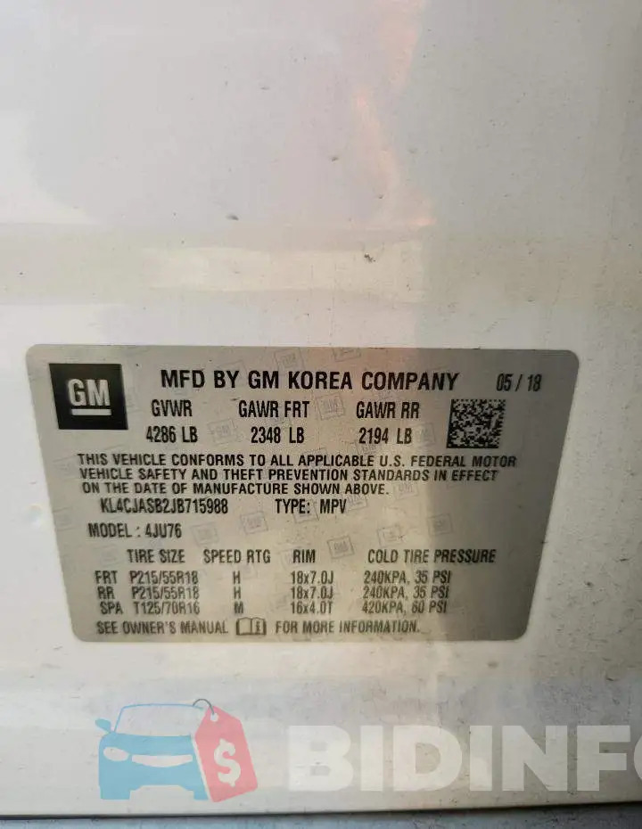 KL4CJASB2JB715988 Photo# 12