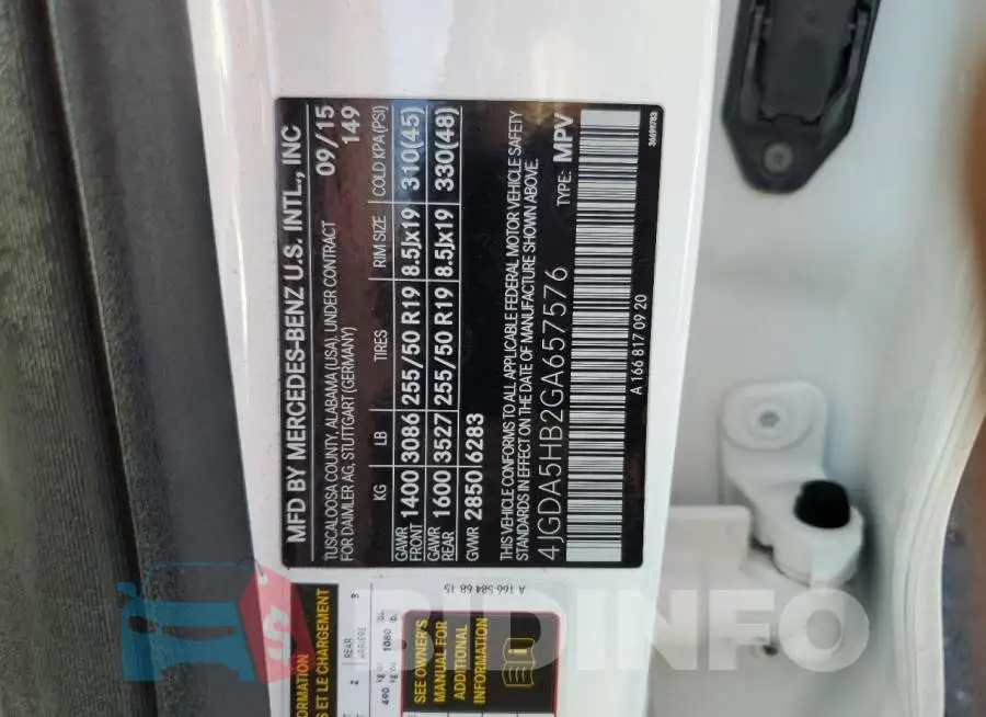 4JGDA5HB2GA657576 Photo# 13