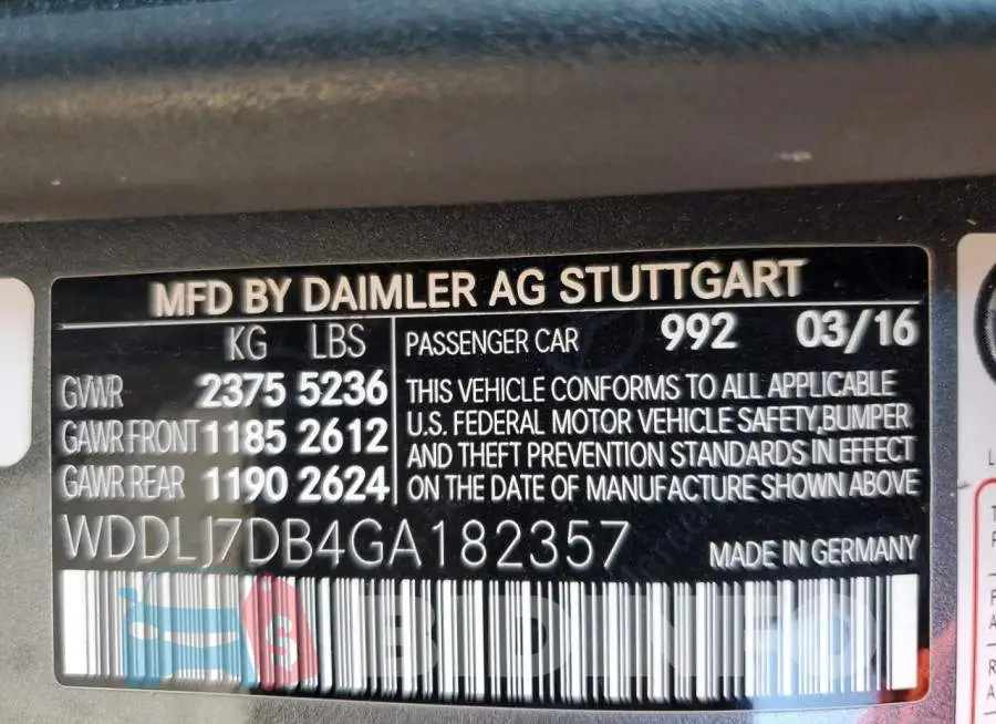 WDDLJ7DB4GA182357 Photo# 12