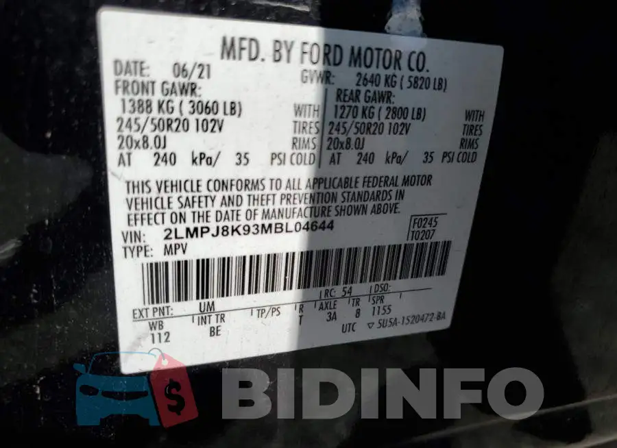 2LMPJ8K93MBL04644 Photo# 13