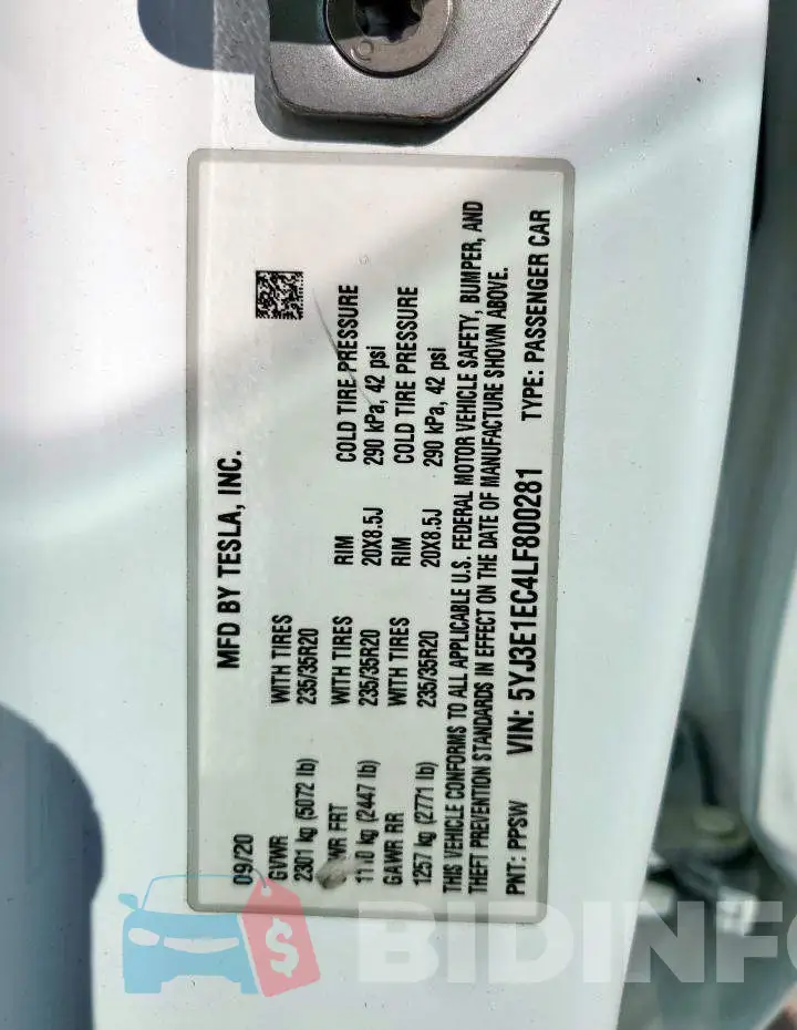 5YJ3E1EC4LF800281 Photo# 13