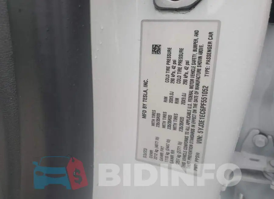 5YJ3E1EC6PF551052 Photo# 12