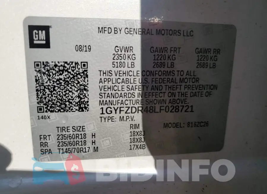 1GYFZDR48LF028721 Photo# 13