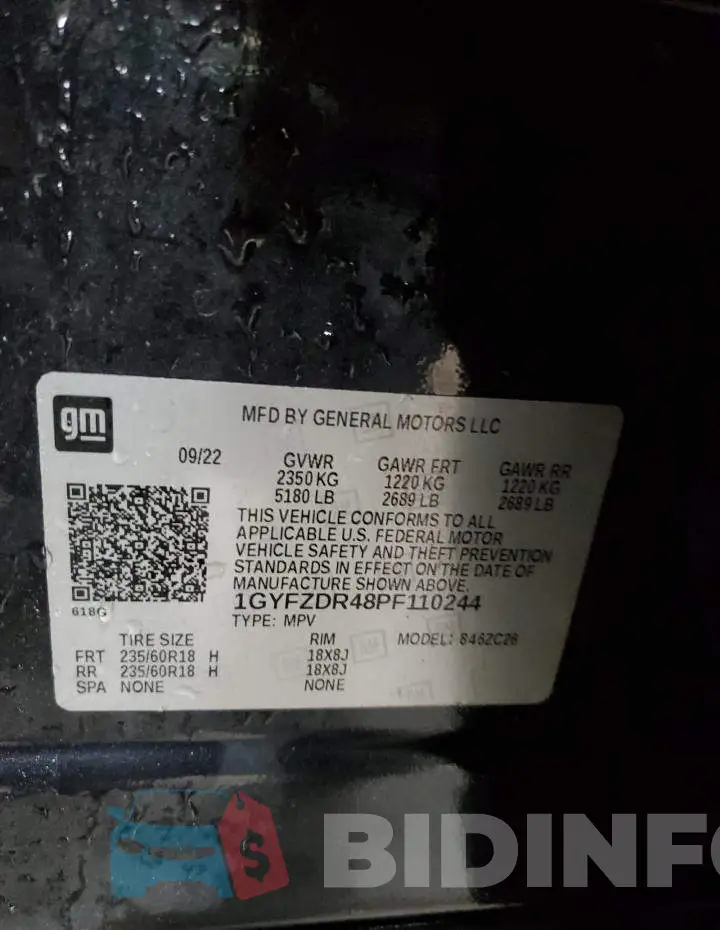 1GYFZDR48PF110244 Photo# 14