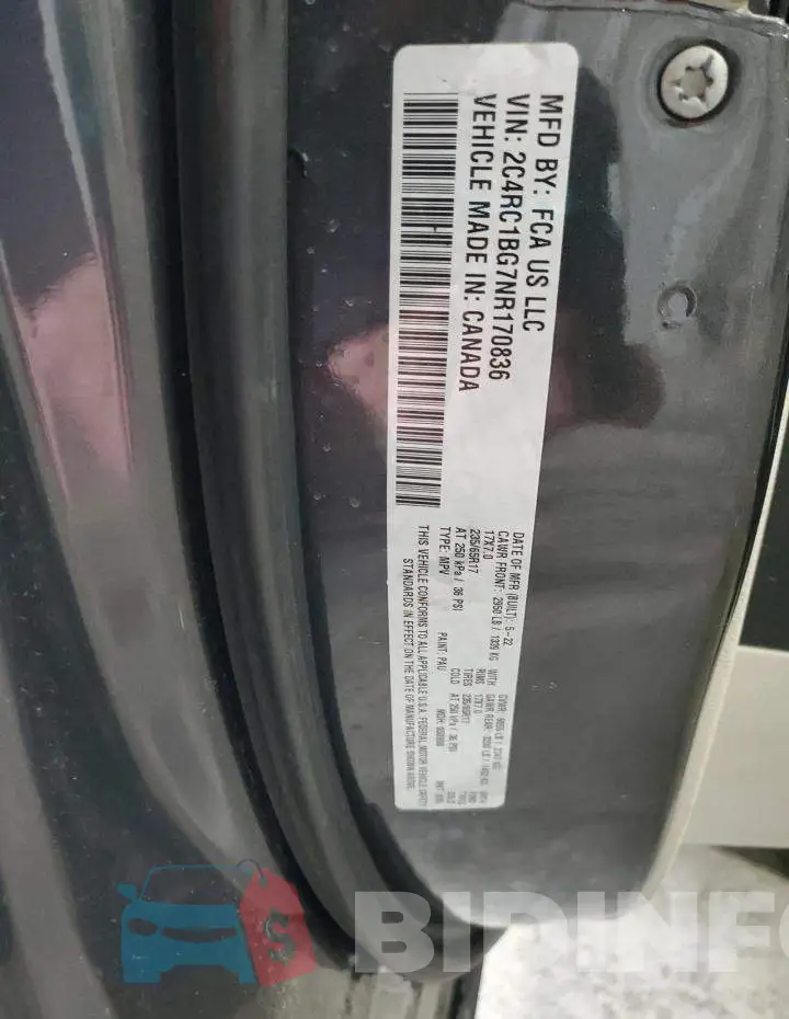 2C4RC1BG7NR170836 Photo# 13