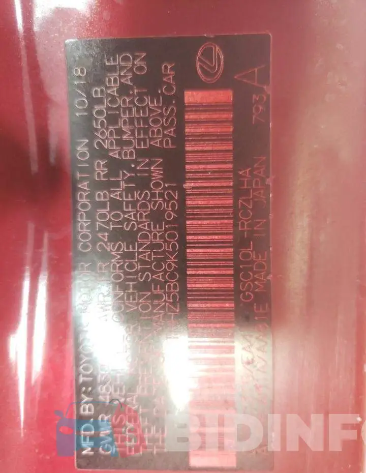 JTHHZ5BC9K5019521 Photo# 13