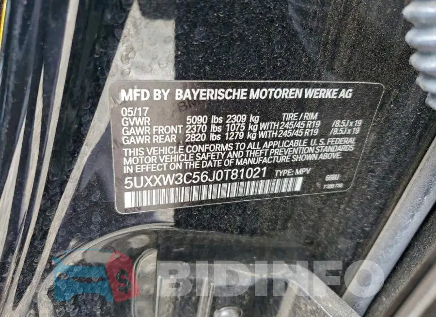 5UXXW3C56J0T81021 Photo# 13