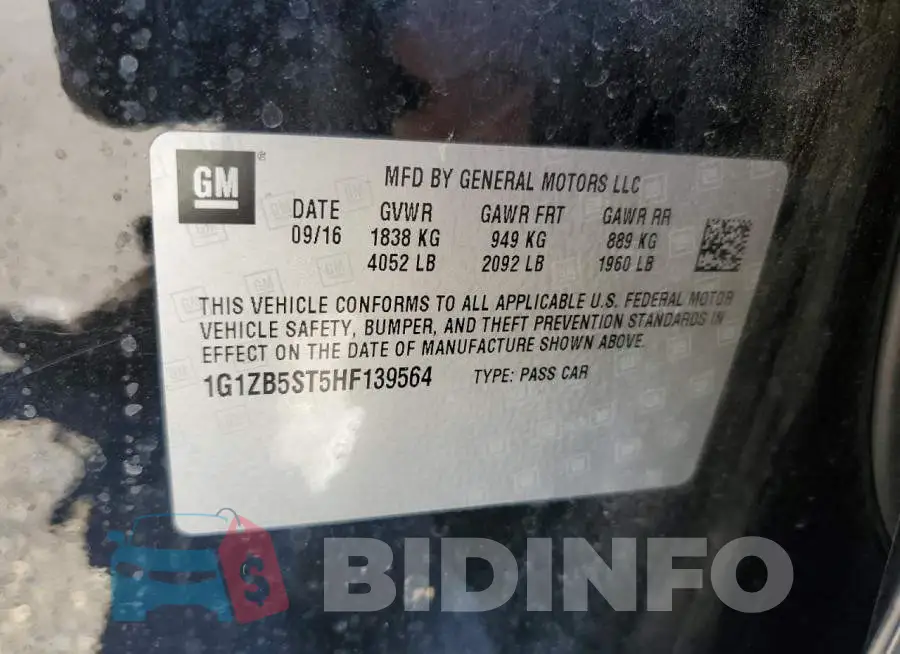 1G1ZB5ST5HF139564 Photo# 12