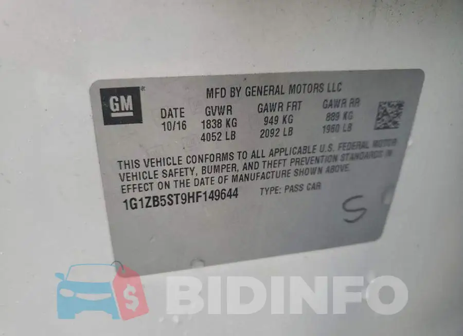 1G1ZB5ST9HF149644 Photo# 12