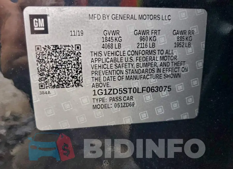 1G1ZD5ST0LF063075 Photo# 12
