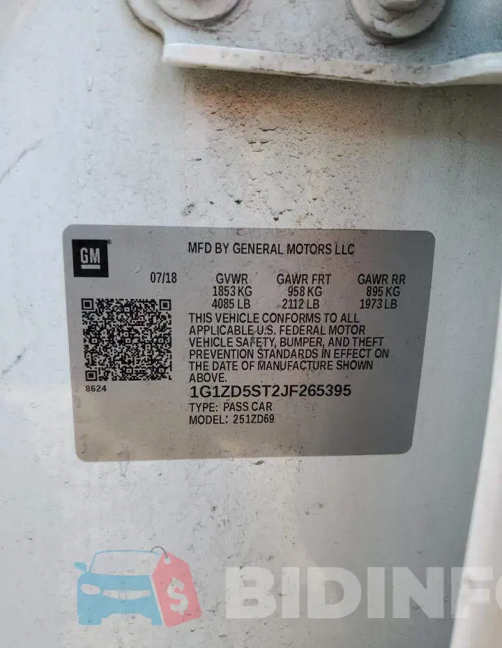 1G1ZD5ST2JF265395 Photo# 12