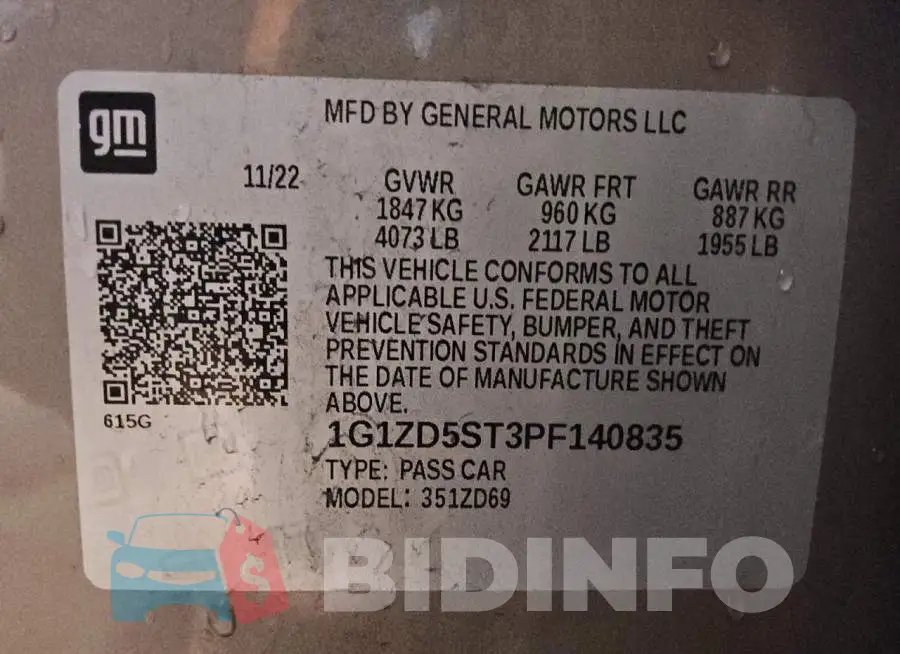 1G1ZD5ST3PF140835 Photo# 12
