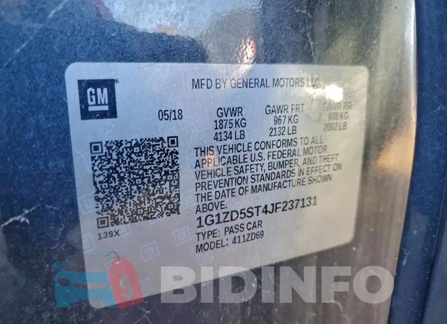 1G1ZD5ST4JF237131 Photo# 12
