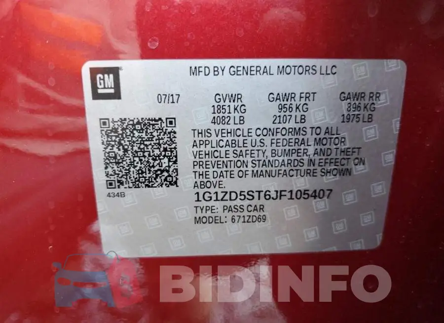 1G1ZD5ST6JF105407 Photo# 13