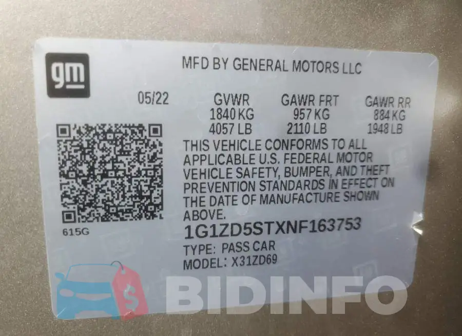 1G1ZD5STXNF163753 Photo# 12