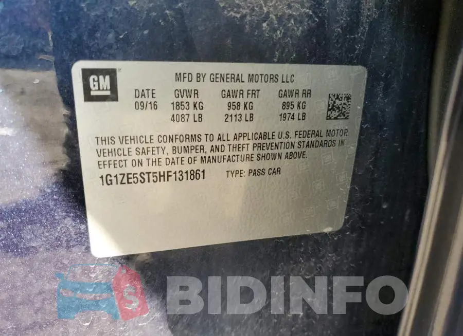1G1ZE5ST5HF131861 Photo# 12