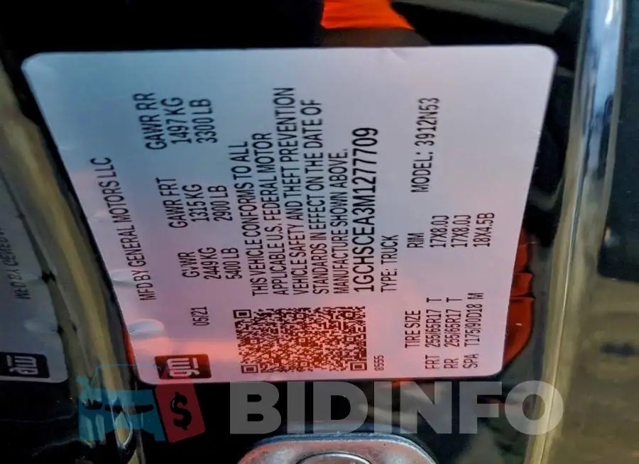 1GCHSCEA3M1277709 Photo# 13
