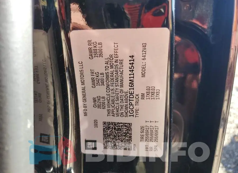 1GCPTDE16M1145414 Photo# 12