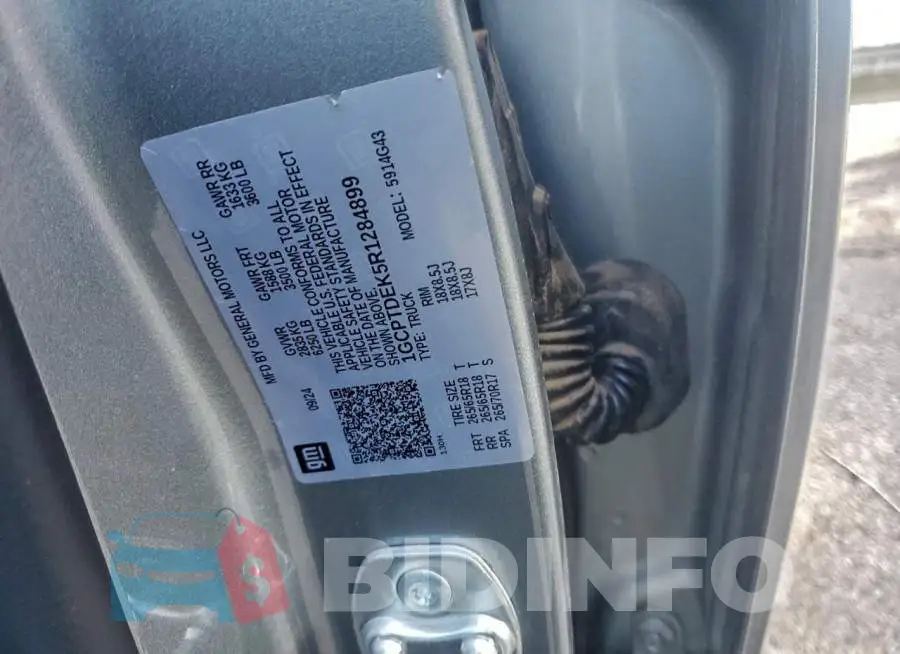1GCPTDEK5R1284899 Photo# 12