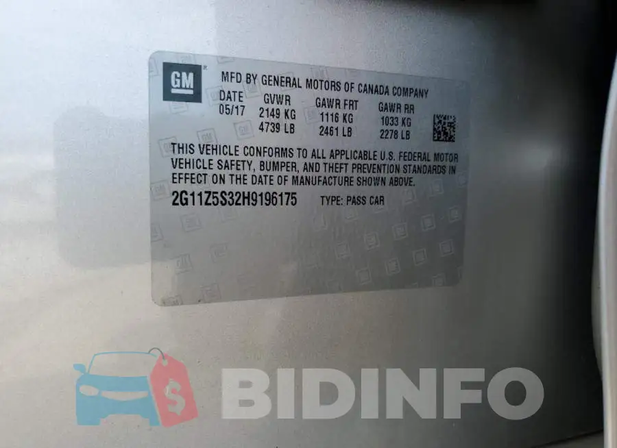 2G11Z5S32H9196175 Photo# 12