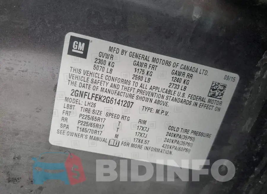 2GNFLFEK2G6141207 Photo# 14