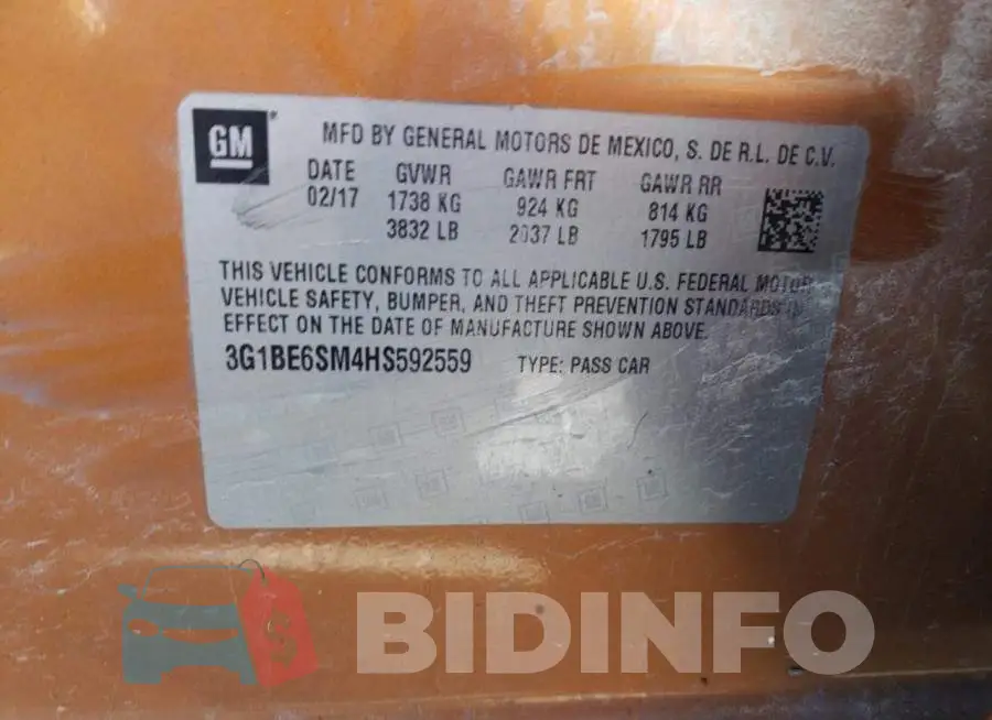 3G1BE6SM4HS592559 Photo# 14